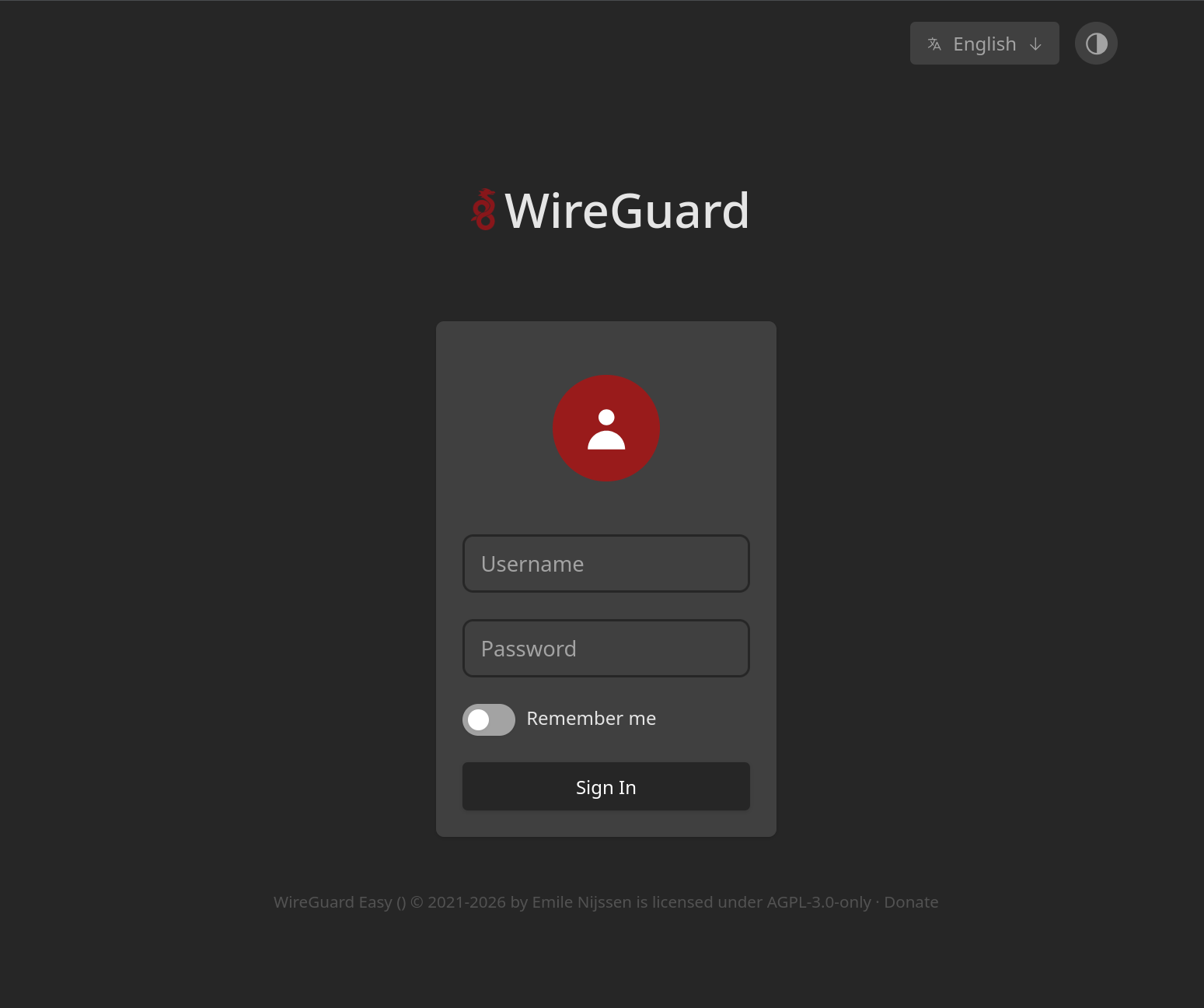 Wireguard Easy User Interface